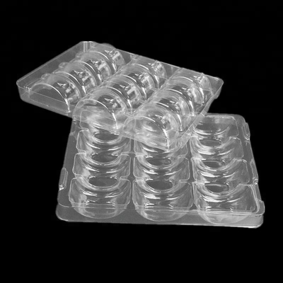 Het vierkante Vouwen Plastic Macaron die de Blaardienblad verpakken van 12 Pakmacaron
