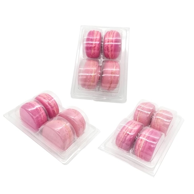 Rekupereerbare Acryl Plastic Macaron die de Duidelijke Doos van 4pcs verpakken Macaron