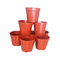 Rode Ronde Plastic het Kinderdagverblijfpotten van Bloempotten voor het Tuinieren een Pot