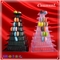De multifunctionele Zwarte Vierkante macarontoren van 9 de toren verpakkende dozen van rijen plastic macaron maakte in China