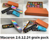 Modern design 12-delige Macaron-verpakking Hoge kwaliteit papieren doos met plastic binnenkant