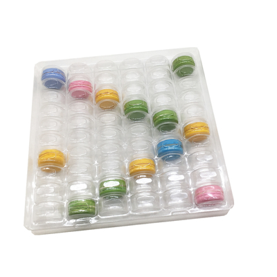 Transparante macaron verpakking blister 6 x 10 arrangement 60 cellen macaron verpakking tray,
