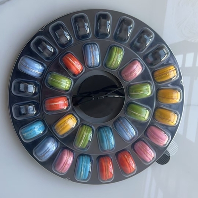 Macaron 33-korrel verpakking doorzichtige macaron bak verpakking handleiding doos macaron verpakking draagbare macaron verpakking doorzichtige doos macaron verpakking doorzichtige doos plus karton verpakking