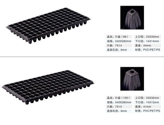 128-cell Plastic Zaailingbak - 2 mm dik en verouderingsbestendig voor duurzame plantengroei