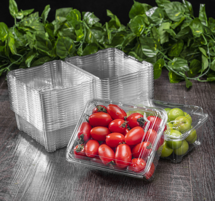Full-box with lid disposable transparent packaging box for fruits and vegetables; transparent packaging box for fresh meat, food and fruits; plastic box