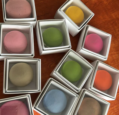 milieuvriendelijke transparante macaron-plasticbak met op maat gedrukt voedselverpakking