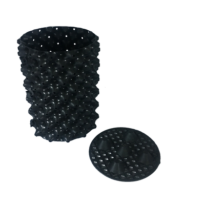20cm Dia 0.7mm Met een laag bedekt niet van de Luchtpotten van pvc Plastic Chemisch afbreekbare Potten van de Polymeren Zwarte Lucht