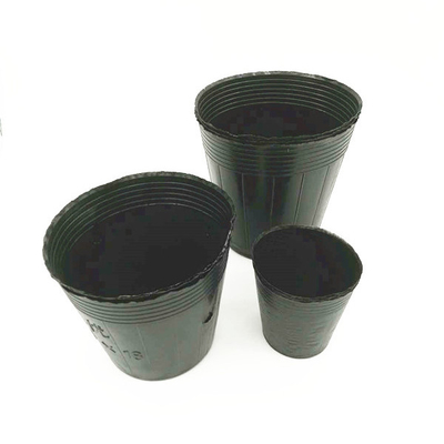 Persoonlijke grootte Zwart PVC PS Plastic zachte bloemenvoeding pot voor het planten