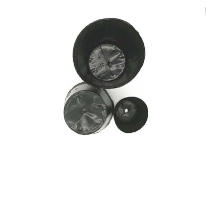 Persoonlijke grootte Zwart PVC PS Plastic zachte bloemenvoeding pot voor het planten