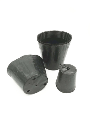 Persoonlijke grootte Zwart PVC PS Plastic zachte bloemenvoeding pot voor het planten