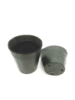 Persoonlijke grootte Zwart PVC PS Plastic zachte bloemenvoeding pot voor het planten