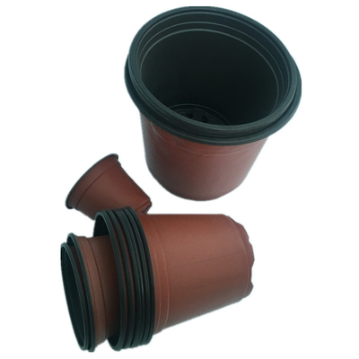 Nieuw ontwerp 3 inch plastic kinderpotten zachte bruine kleur plastic bloempot