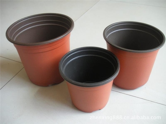 Nieuw ontwerp 3 inch plastic kinderpotten zachte bruine kleur plastic bloempot