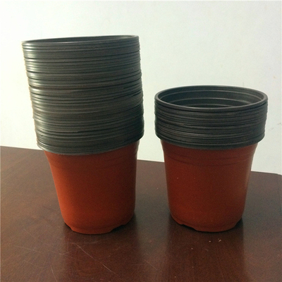 Nieuw ontwerp 3 inch plastic kinderpotten zachte bruine kleur plastic bloempot