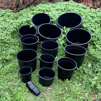 Duurzaam hard plastic 3 gallon zwarte bloemplantpotten Grote kinderpotten van PP / HDPE