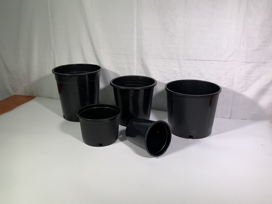 Duurzaam hard plastic 3 gallon zwarte bloemplantpotten Grote kinderpotten van PP / HDPE