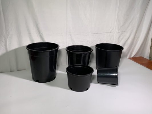 Duurzaam hard plastic 3 gallon zwarte bloemplantpotten Grote kinderpotten van PP / HDPE