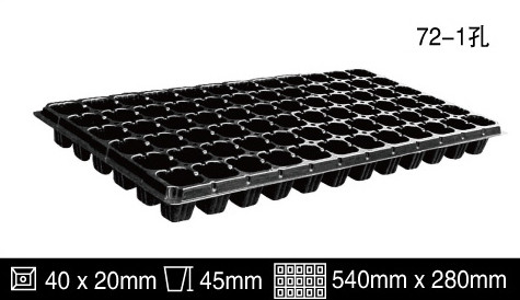 72 50 Plastic zaadpotten Celzaadbak Bloemen Kwekerijpotten Plant