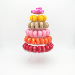 6 lagen Macaron Toren 10 lagen Macaron Toren Stand met acryl bodem
