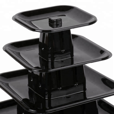 9 Tier Plastic Square Macaron Tower Stand Display Voor Franse take-away voedselverpakkingen