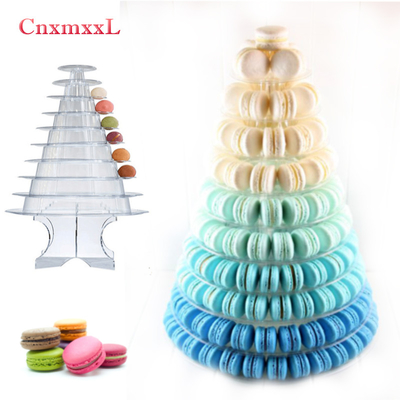 Super WOW 10 Tier Macaron Blister Tower Stand Verpakking UV coating