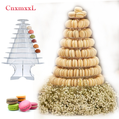 Super WOW 10 Tier Macaron Blister Tower Stand Verpakking UV coating