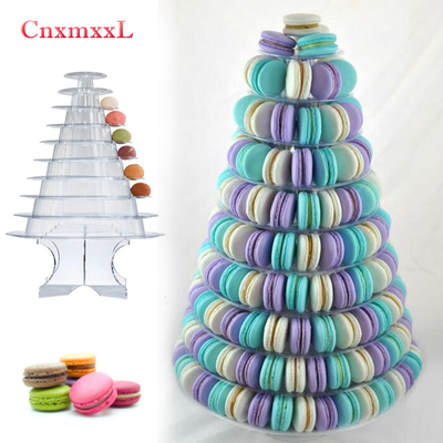 Super 10 Tier Macaron Blister Tower Stand Verpakking Met Acryl
