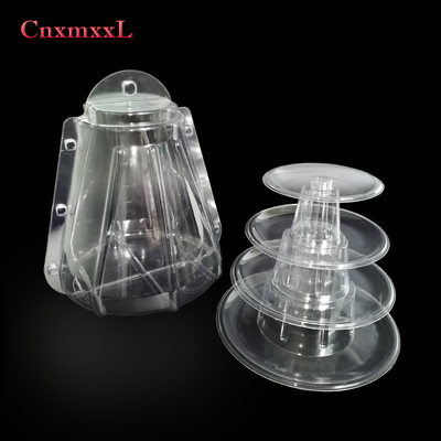 Nieuwe stijl klein plastic 4 lagen Macaron toren 47 stuks groothandel