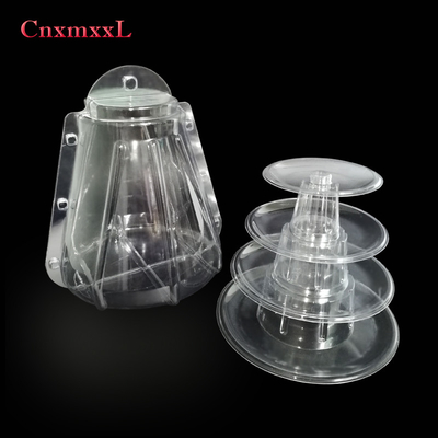 Nieuwe stijl klein plastic 4 lagen Macaron toren 47 stuks groothandel