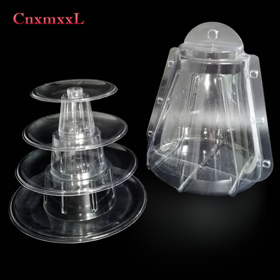 Nieuwe stijl klein plastic 4 lagen Macaron toren 47 stuks groothandel