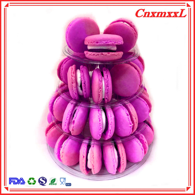 Behoorlijk kleine macaron plastic display stand toren 37pcs recyclebaar