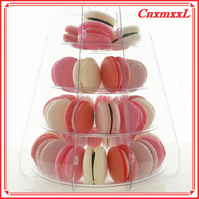 Behoorlijk kleine macaron plastic display stand toren 37pcs recyclebaar