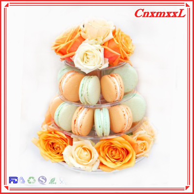 Behoorlijk kleine macaron plastic display stand toren 37pcs recyclebaar
