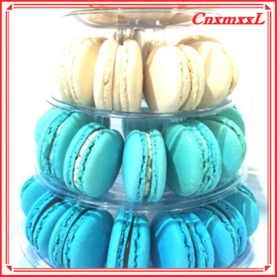 Behoorlijk kleine macaron plastic display stand toren 37pcs recyclebaar