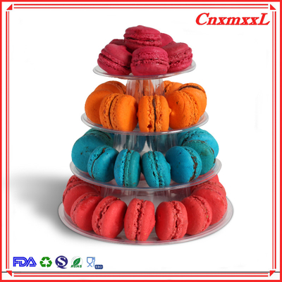 Behoorlijk kleine macaron plastic display stand toren 37pcs recyclebaar
