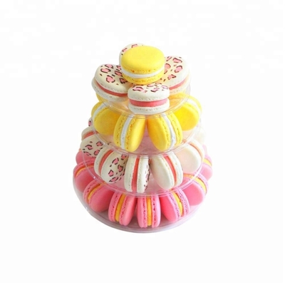Duidelijke plastic Macaron Mini Tower Stand 4 Tiers Macaron Tower