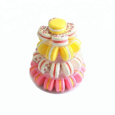 Duidelijke plastic Macaron Mini Tower Stand 4 Tiers Macaron Tower