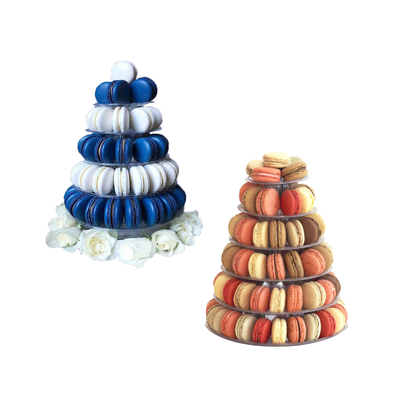 Ronde gerecycled 6 Tier Macaron toren stand met onderkant