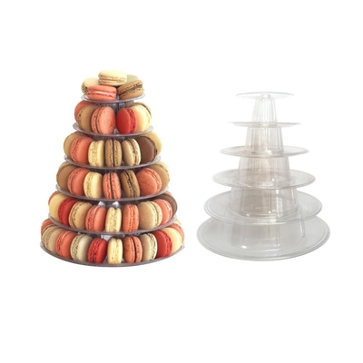 Ronde gerecycled 6 Tier Macaron toren stand met onderkant