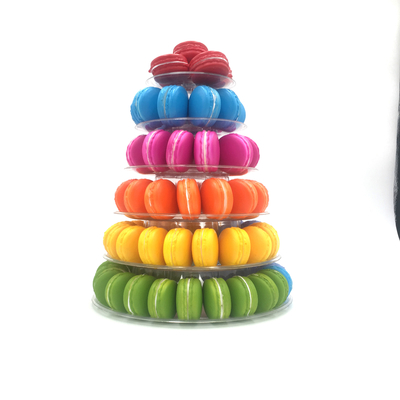 Plastic 6 Tiers Macaron Display Rack 3-5mm Dikte