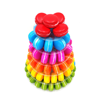 Plastic 6 Tiers Macaron Display Rack 3-5mm Dikte