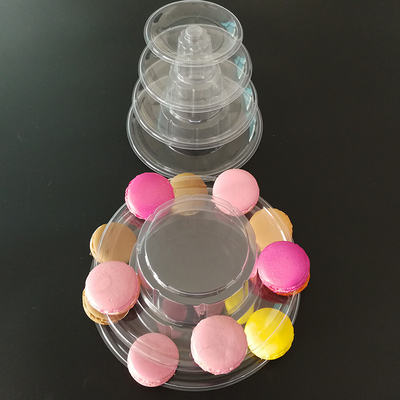 Plastic 6 Tiers Macaron Display Rack 3-5mm Dikte