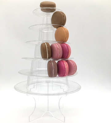 Taartplank Macaron Toren 6 lagen met Acryl Stand Transparent