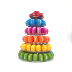 Taartplank Macaron Toren 6 lagen met Acryl Stand Transparent