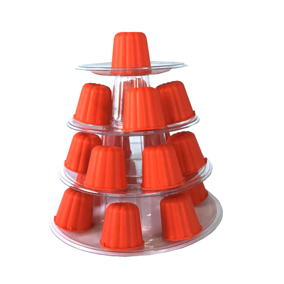 Duidelijk 4 Tier Canele Display Stand For Cake Shop Bakkerij