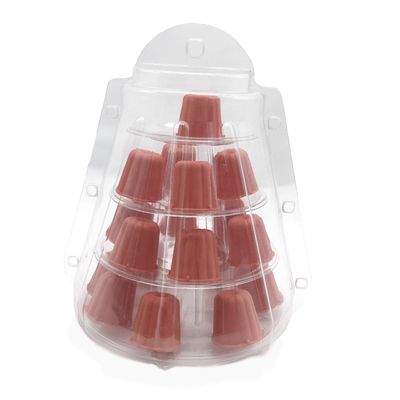 Mini Clear Plastic 4 Tiers Canele Tower Stand Voor Display Canele / Macaron En Taart Decoratie