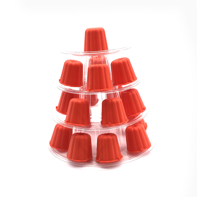 Mini Clear Plastic 4 Tiers Canele Tower Stand Voor Display Canele / Macaron En Taart Decoratie