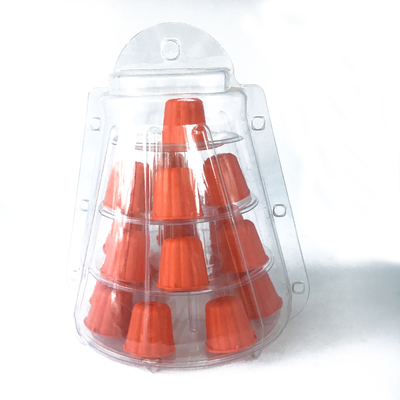 Mini Clear Plastic 4 Tiers Canele Tower Stand Voor Display Canele / Macaron En Taart Decoratie