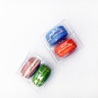 Herbruikbare macaron verpakkingsbak Blister 2 Pack Box