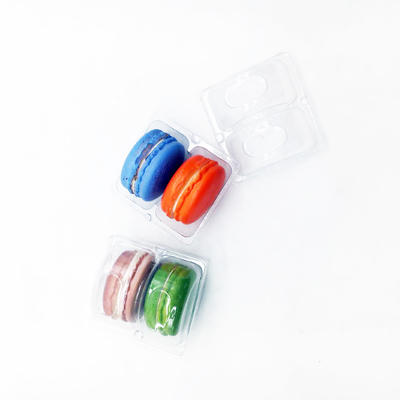 Herbruikbare macaron verpakkingsbak Blister 2 Pack Box